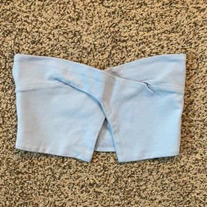 Urban Outfitters Blue Cropped Tube Top